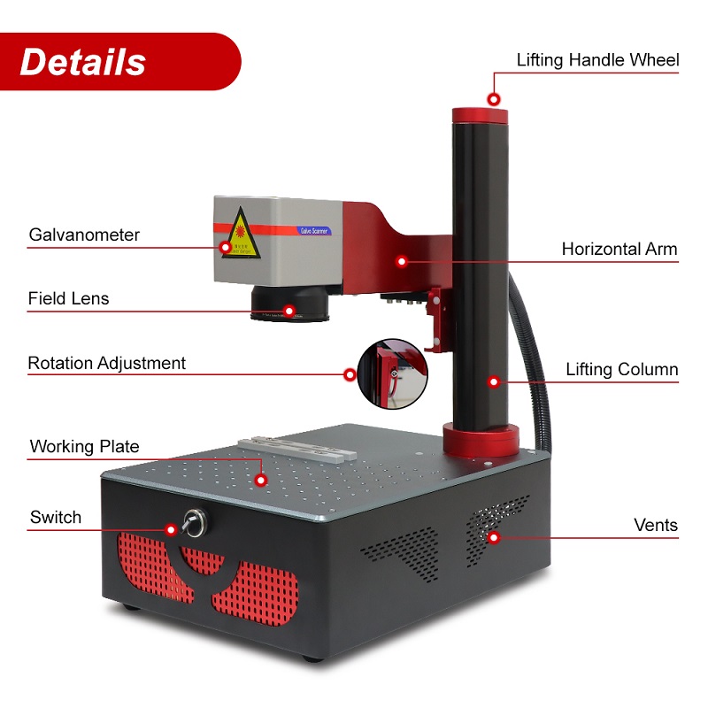 Desktop Static Laser Marking Machine 20W