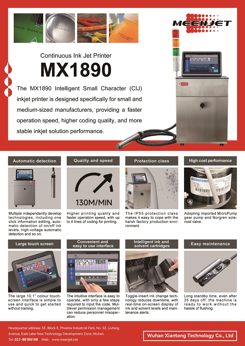 Continuous Inkjet Printer (CIJ) MX1890