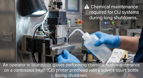 How to Prevent Industrial Printer Nozzle Blockages During Long Shutdowns (TIJ vs. CIJ) How to Prevent Industrial Printer Nozzle Blockages During Long Shutdowns (TIJ vs. CIJ)