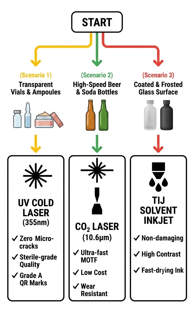 UV Laser Guide: Fix QR Code Reading Failures on Glass Bottles (No-Read Errors) UV Laser Guide: Fix QR Code Reading Failures on Glass Bottles (No-Read Errors)
