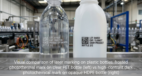 HDPE vs. PET Bottles: Why Laser Marking Setup Changes for Each Substrate (CO₂ vs. UV) HDPE vs. PET Bottles: Why Laser Marking Setup Changes for Each Substrate (CO₂ vs. UV)