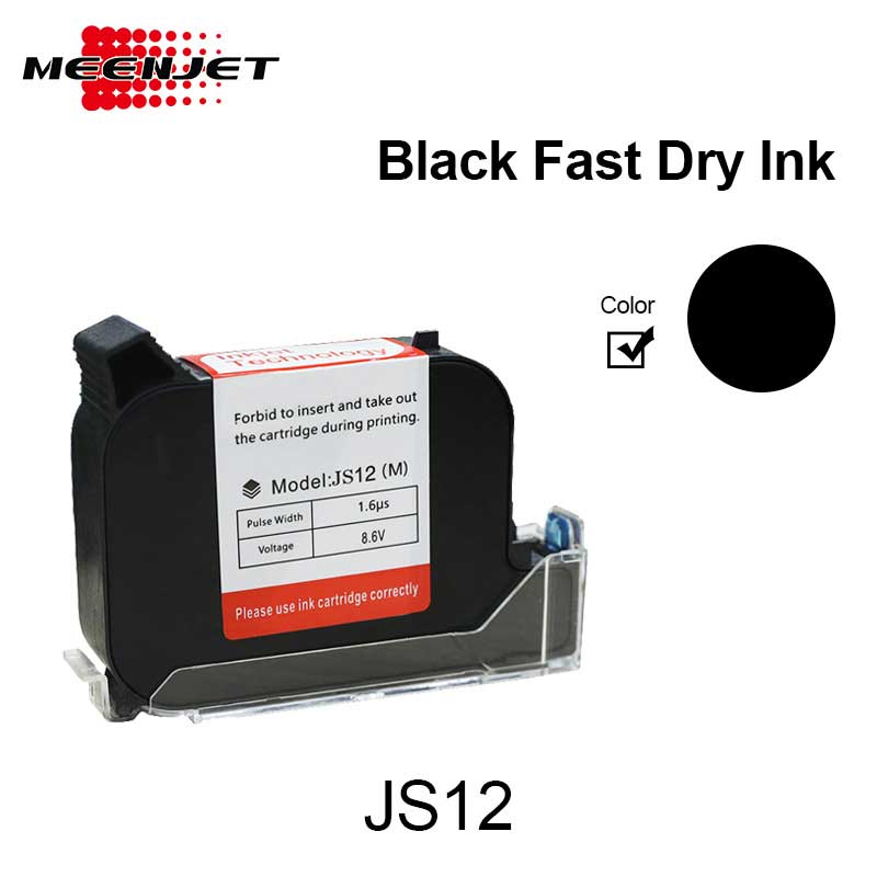 Black Fast Dry Ink Cartridge JS12