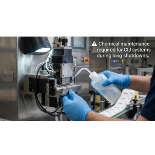 How to Prevent Industrial Printer Nozzle Blockages During Long Shutdowns (TIJ vs. CIJ)