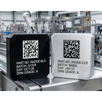 How to Print High-Contrast Barcodes on Anodized Aluminum Components