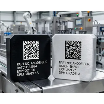 How to Print High-Contrast Barcodes on Anodized Aluminum Components